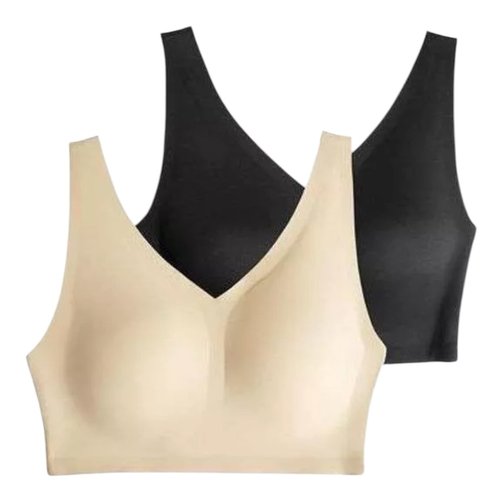 Member’s Mark 2 Pack Women’s BRALETTE Beige and Black